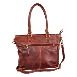 Real leather hand bag, shoulder bag brown