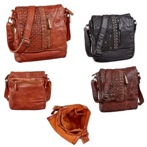 Real leather hand bag, shoulder bag