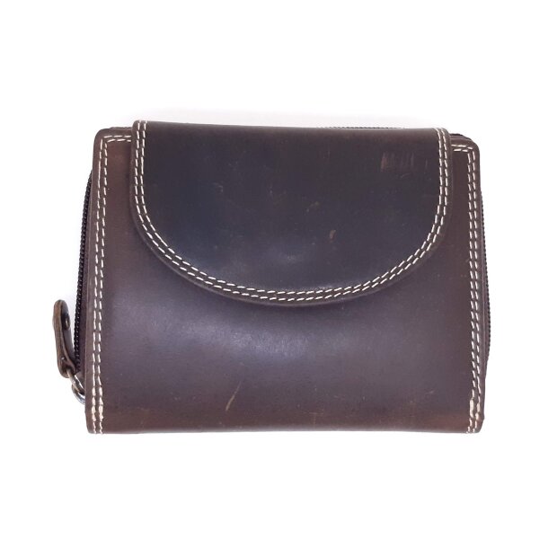 Wallet made from real water buffalo leather brown