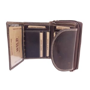 Wallet made from real water buffalo leather brown