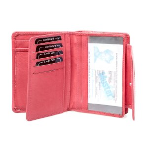Tillberg ladies wallet made from real leather, pink