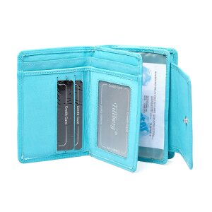 Tillberg ladies wallet made from real leather, sea blue