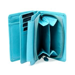 Tillberg ladies wallet made from real leather, sea blue