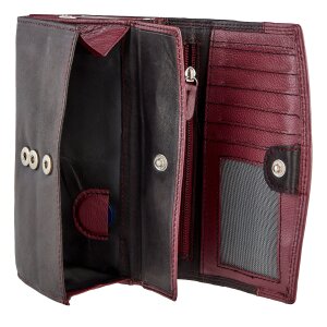 Tillberg ladies wallet made from real leather black+violet