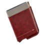 Credit card case made of leatherette dark brown