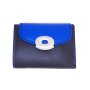 Tillberg ladies wallet made from real leather 10cmx13 cmx2cm black+royal blue