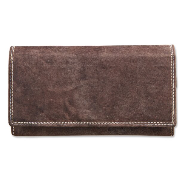 Wild Real Only!!! wallet made from real water buffalo leather dark brown