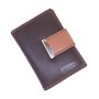 Ladies wallet made from real leather dark brown+light brown