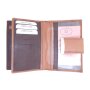 Ladies wallet made from real leather dark brown+light brown