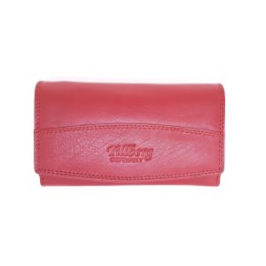 Ladies wallet made from real water buffalo leather red
