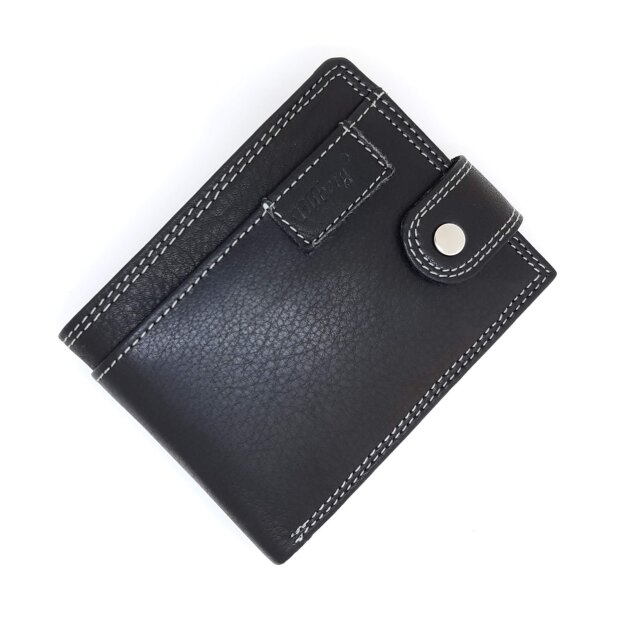 Tillberg wallet made from real water buffalo leather, RFID blocking, full leather black