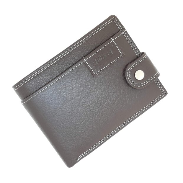 Tillberg wallet made from real water buffalo leather, RFID blocking, full leather dark brown