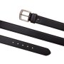 Genuine leather belt 4 cm width, length 100,110,115,120 cm 6 pcs /black