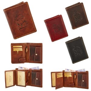 High quality wallet made from real leather with bull motif