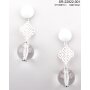 Earrings with glass pearl