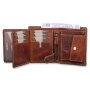 High-quality and robust wallet made of water buffalo leather in portrait format with an eagle motif