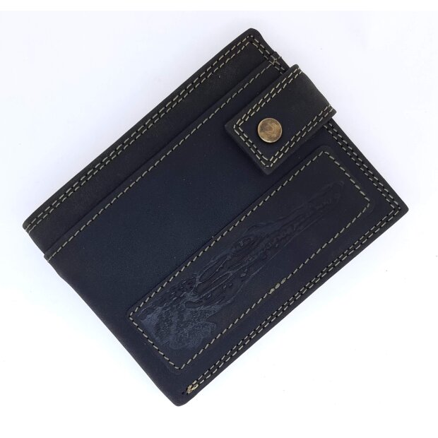 Tillberg wallet made from real vintage leather with crocodile motif