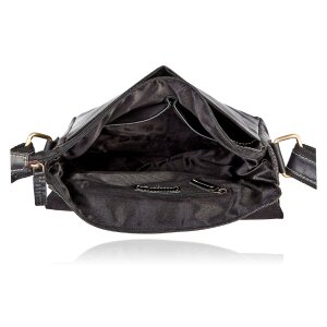 Tillburry real leather shoulder bag black