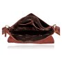 Tillburry real leather shoulder bag reddish brown