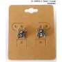 Stud earrings with spider with crystal stone