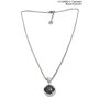 Silver necklace with pendant black diamond