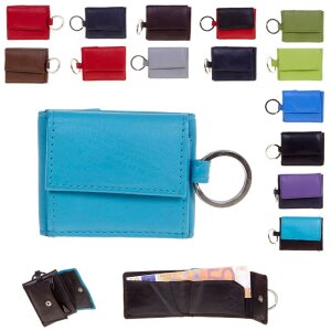 Mini wallet/key pendant made from real nappa leather 8,5...