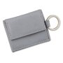 Mini wallet/key pendant made from real nappa leather 8,5 cm x 6,5 cm x 1,5 cm, grey