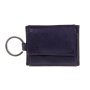 Mini wallet/key pendant made from real nappa leather 8,5 cm x 6,5 cm x 1,5 cm, black