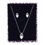 Jewelry set necklace + earrings with swarovski stones