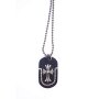 Ball chain with dogtag pendant with cross black