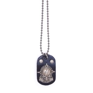Ball chain with dogtag pendant with skull