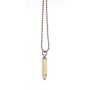 Ball necklace with bullet pendant gold