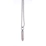 Ball necklace with bullet pendant silver