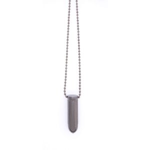 Ball necklace with bullet pendant