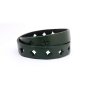Wrap bracelet made of real leather green