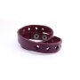 Wrap bracelet made of real leather purple