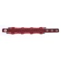 Leather bracelet with cords red