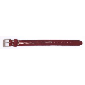 Leather bracelet with white seams