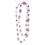 Necklace made of gemstones purple