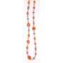 Agate necklace 150 cm orange
