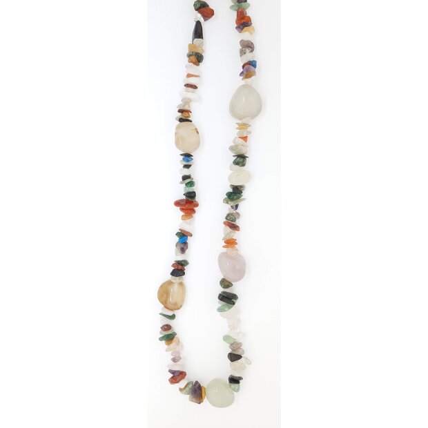 Agate necklace 136 cm multi colour