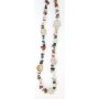 Agate necklace 136 cm multi colour