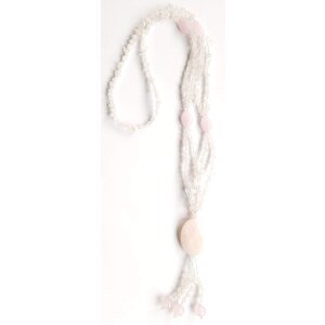 Ypsilon necklace with rose quartz