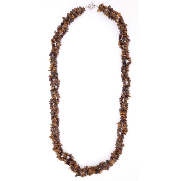 Necklace with gemstones brown