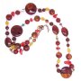 Necklace with gemstones red