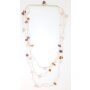 Necklace with gemstones white+pink