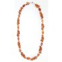 Necklace with orange gemstones
