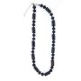 Necklace with artificial pearls black