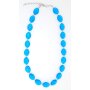 Necklace with faceted glass stones blue
