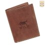 Wild Real Leder!!! mens wallet made from rwal leather 12,5 cm x 9,5 cm x 2,5 cm reddish brown